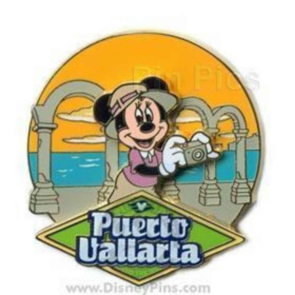 Disney Pin 61610 DCL 08 Westbound Panama Canal Minnie Puerto Vallarta Cruise LE
